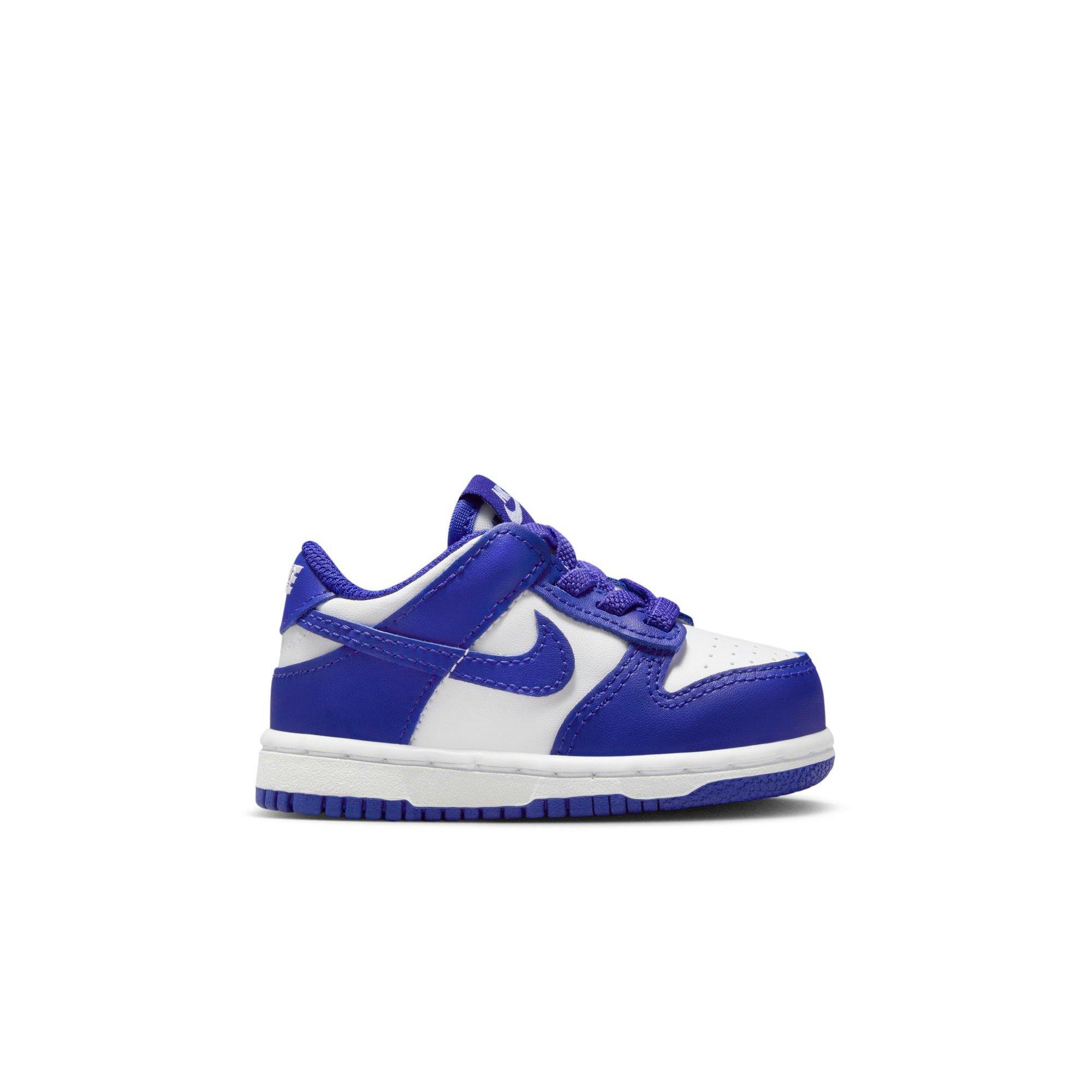 Nike Dunk Low "White/Concord/University Red" Toddler Boys' Shoe - WHITE/PURPLE